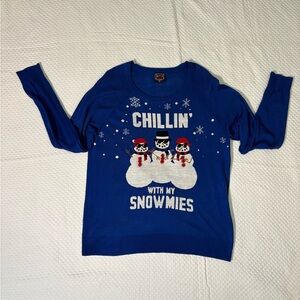 Blue Chillin' with My Snowmies Sweater